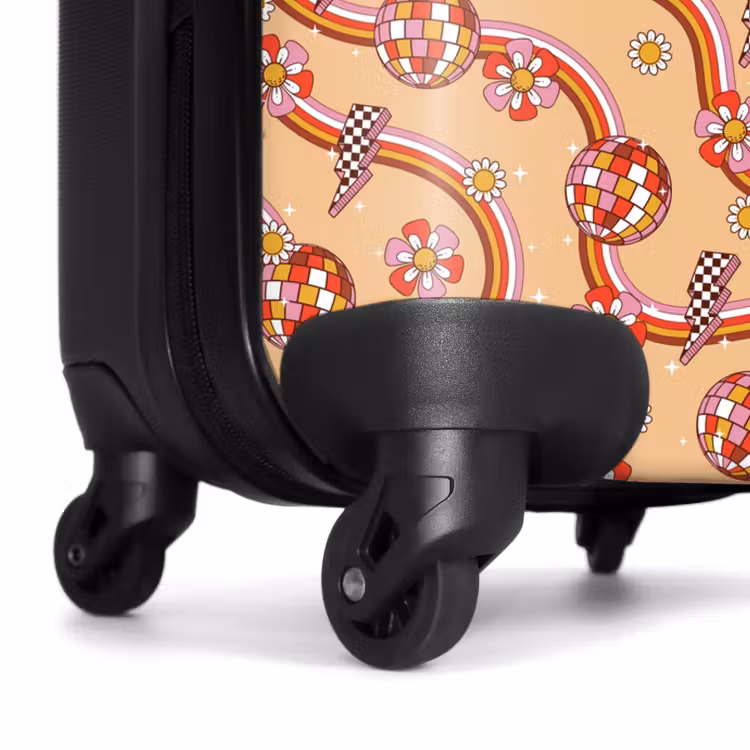 Koffer - Retro disco 70s bloem patroon kleurrijk — 6