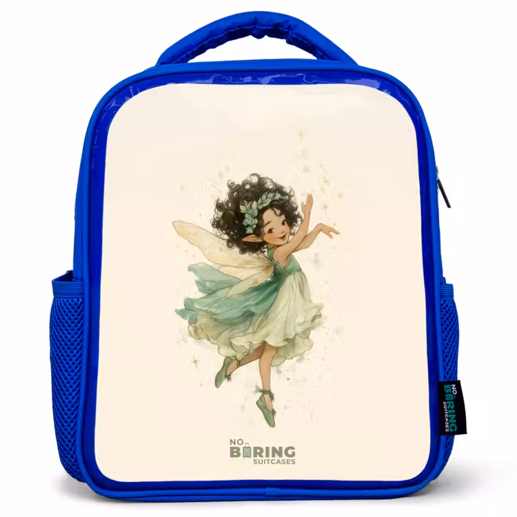 Kinderrugzak met naam - Blauw - Dansende bosfee — 1
