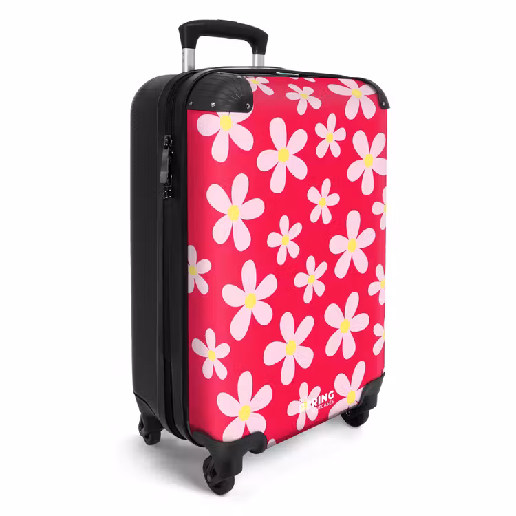 Koffer - Madeliefjesmania hotpink — 2
