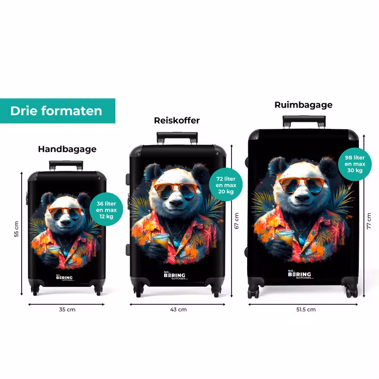 Koffer - Panda als tropische straatkunst — 8