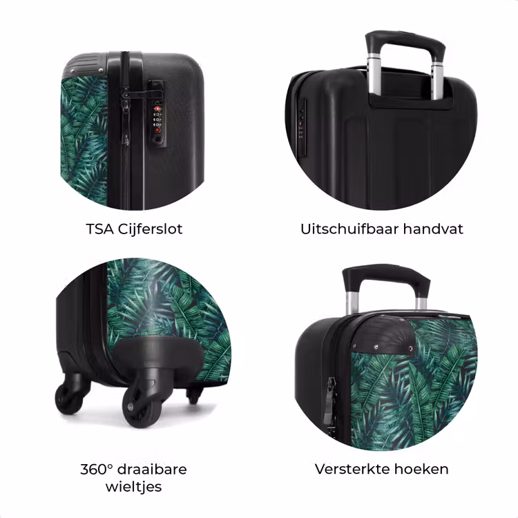 Koffer - Palm bladeren patroon groen — 7