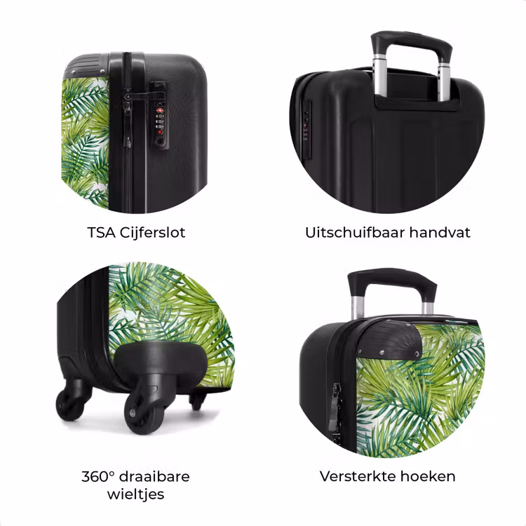 Koffer - Palm bladeren patroon licht groen — 7