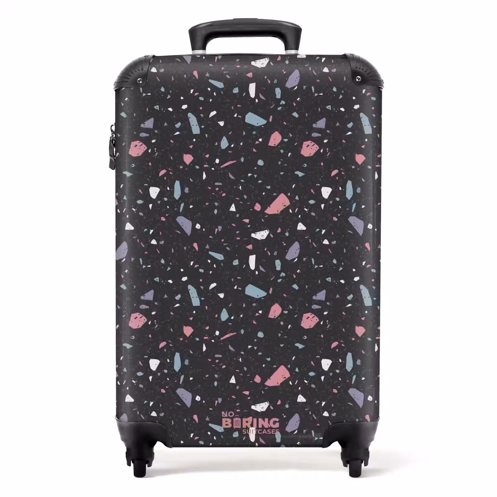 Koffer - Terrazzo patroon zwart met pastel — 1