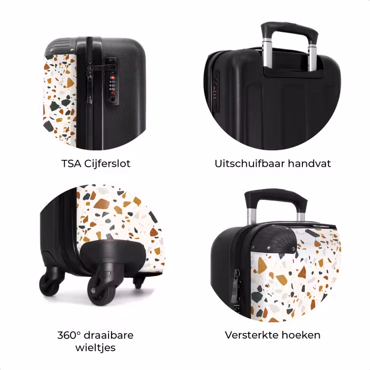 Koffer - Terrazzo patroon roest oker — 7