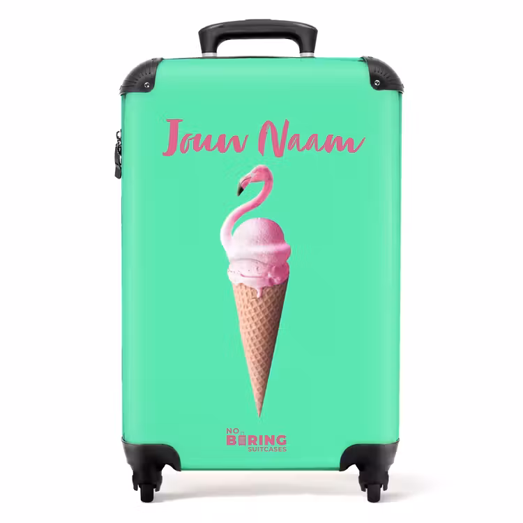 Koffer met naam - Flamingohoorntje — 1