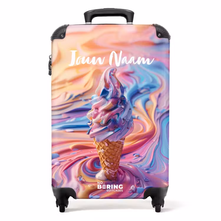 Koffer met naam - Pastel swirl — 1