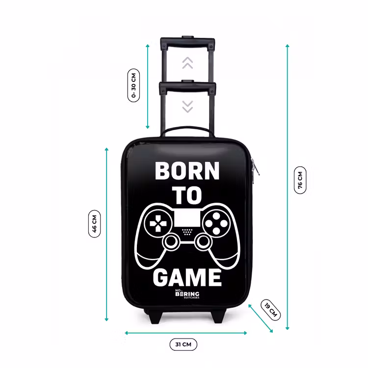 Kinderkoffer - Qoute met controller in zwart wit — 6