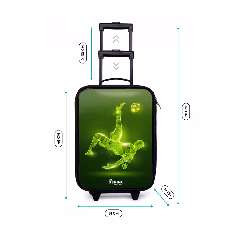 Kinderkoffer - Groene neon omhaal in actie — 6