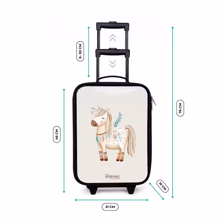 Kinderkoffer - Bohemian paard in beige tinten — 6