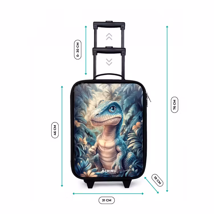 Kinderkoffer - Dino in mystieke jungle met maanlicht — 6
