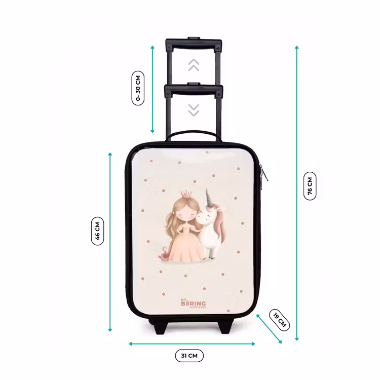 Kinderkoffer - Prinses en een eenhoorn in pastel kleuren — 6