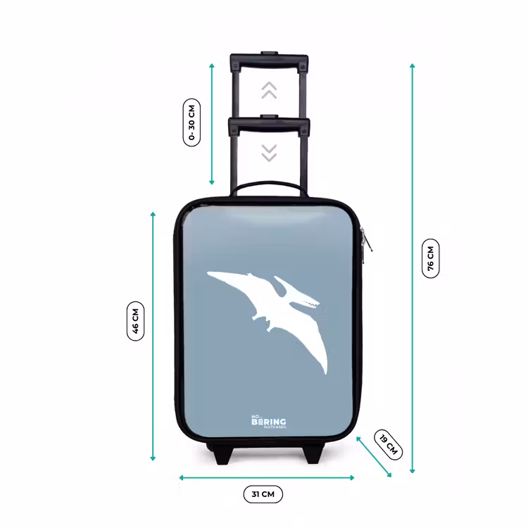 Kinderkoffer - Blauw met Pteranodon dino — 6