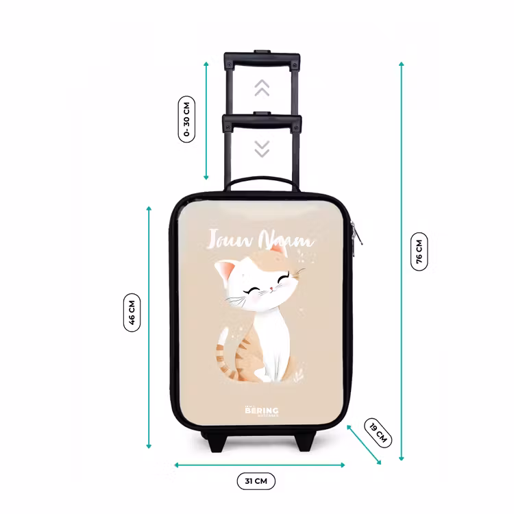 Kinderkoffer - Kitten in de kleuren beige en wit — 6