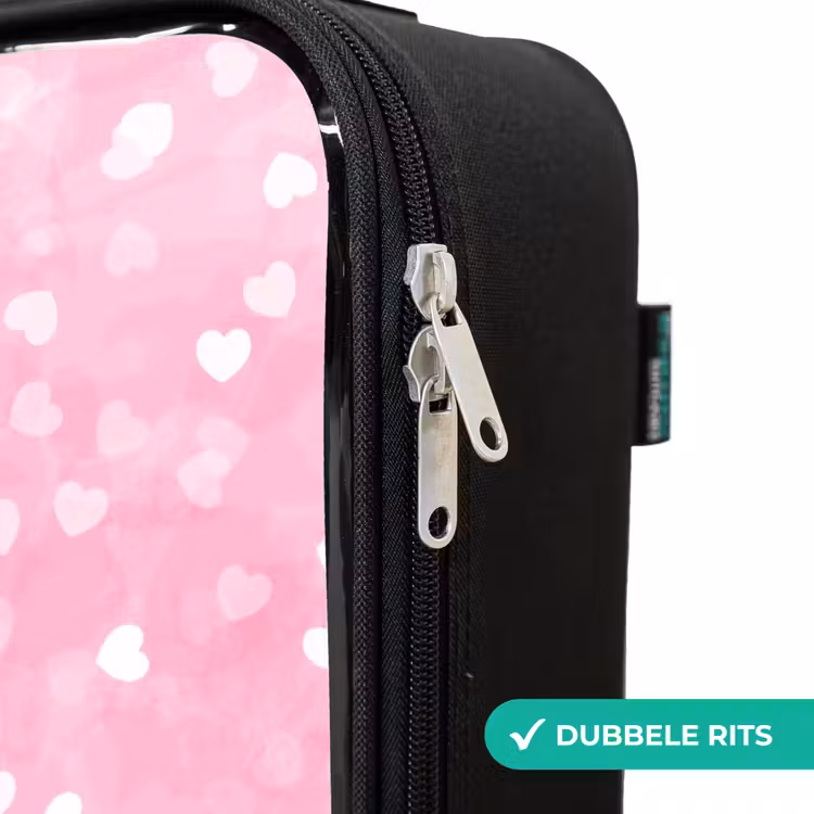 Kinderkoffer - Roze glitter hartjes — 5