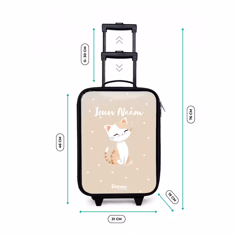 Kinderkoffer - Kat omringd door beige stippen — 6