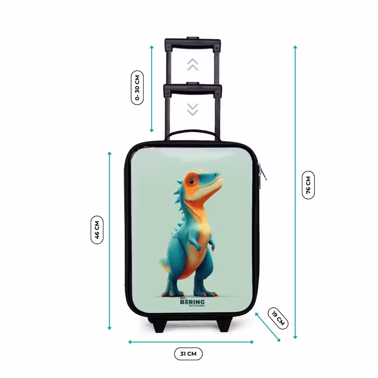 Kinderkoffer - Stoere dino met grote ogen — 6