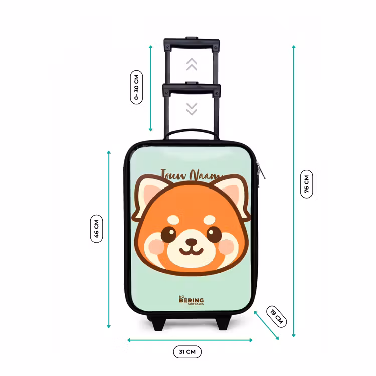 Kinderkoffer - Kawai - Rode panda - Groen — 6