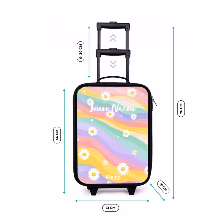 Kinderkoffer - Madeliefjes op regenboogachtergrond — 6