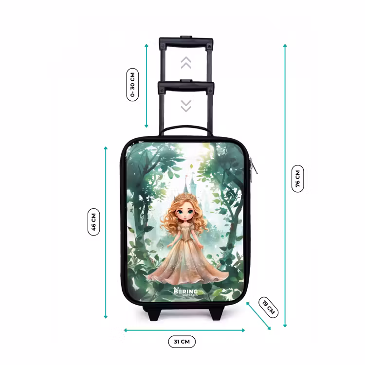 Kinderkoffer - Meisje met blond haar in het bos — 4
