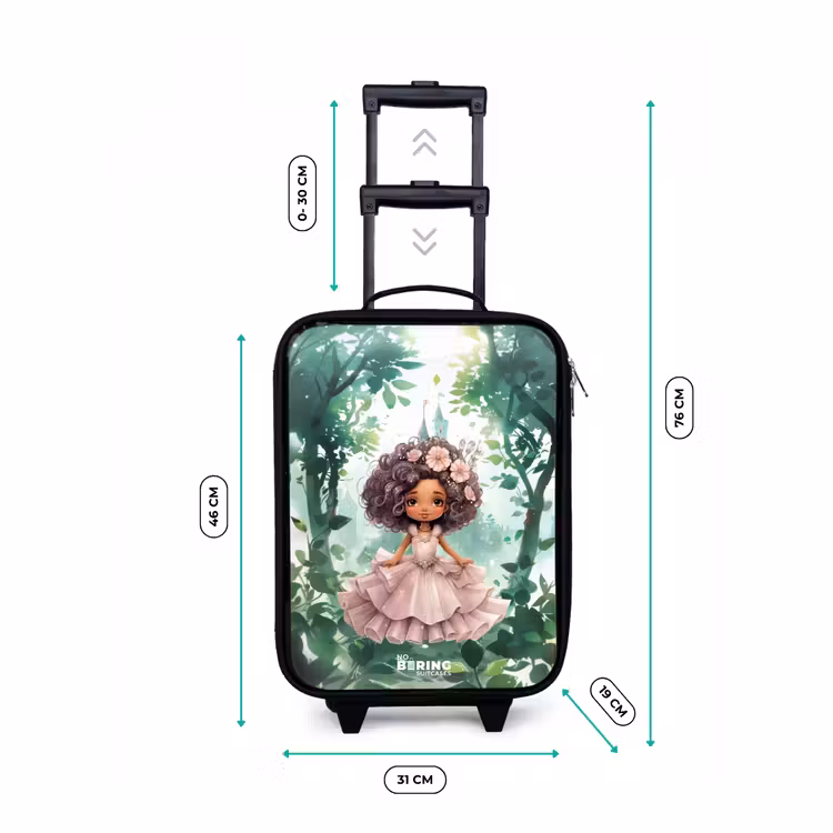 Kinderkoffer - Meisje met donkere krullen in het bos — 6
