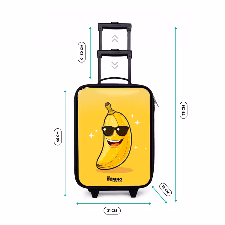 Kinderkoffer - Lachende banaan met zwarte zonnebril — 4