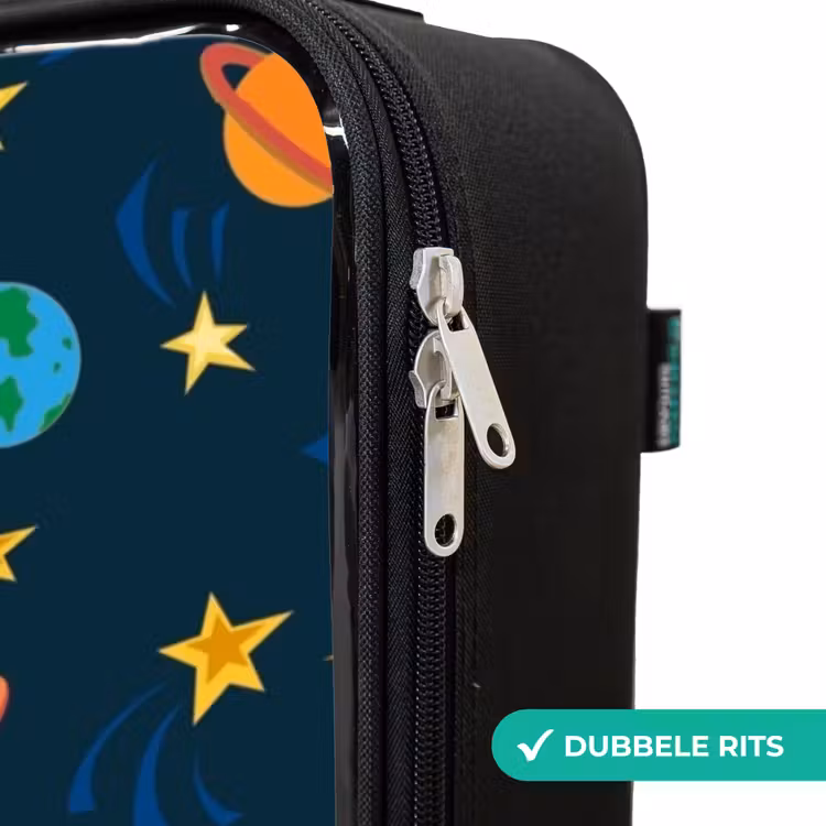 Kinderkoffer - Patroon van raketten en planeten — 3