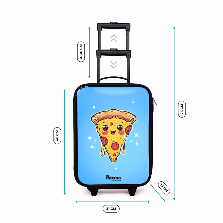 Kinderkoffer - Pizza met blauwe achtergrond — 4