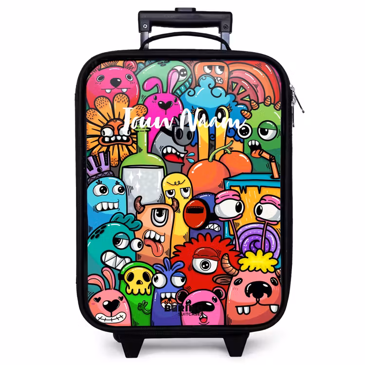 Kinderkoffer - Knallende gekleurde monsters — 1