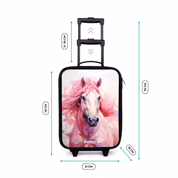 Kinderkoffer - Paard in roze pastel tinten — 6