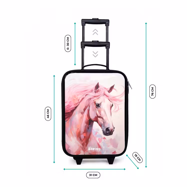 Kinderkoffer - Paard in roze pastelkleuren — 6