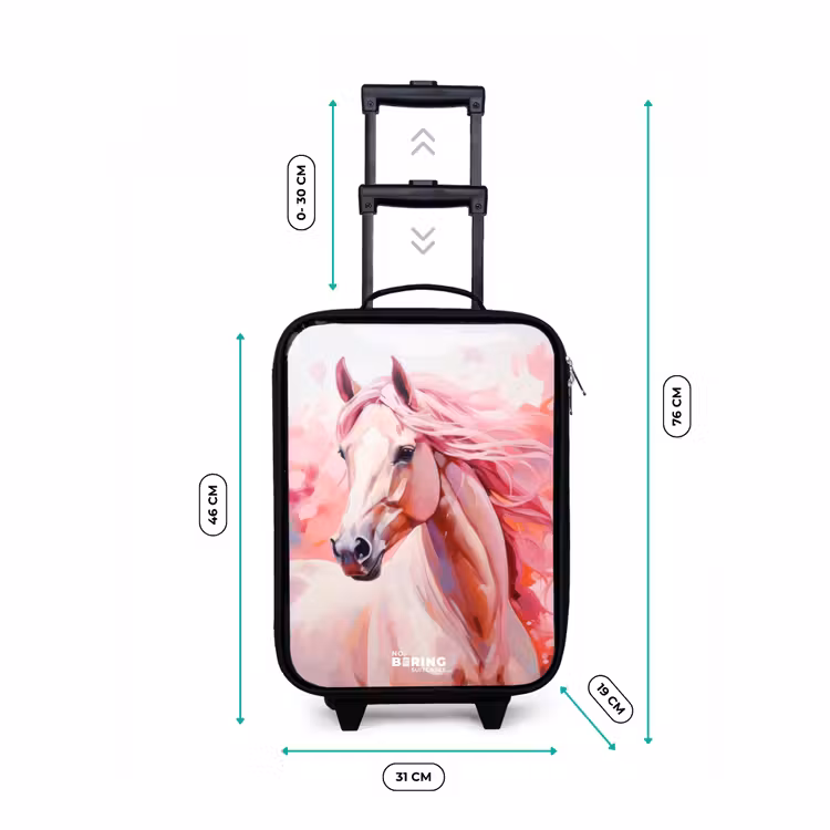 Kinderkoffer - Pastel roze paard — 6