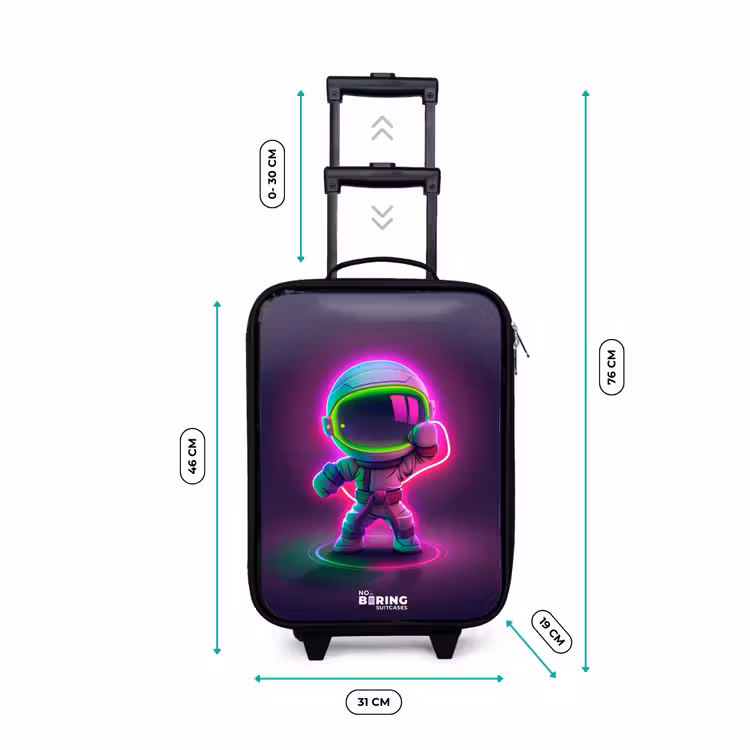 Kinderkoffer - Space karate neon — 6