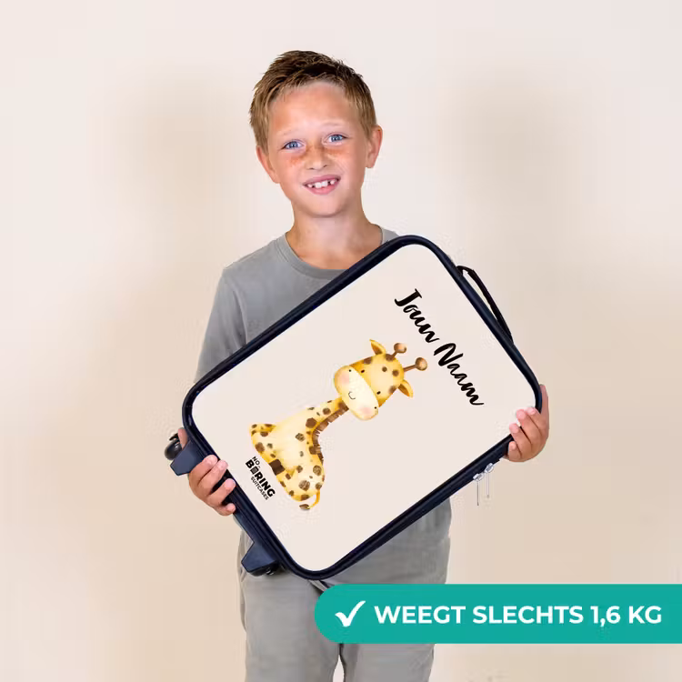 Kinderkoffer met naam - Zwart - Gigi Giraffe — 2