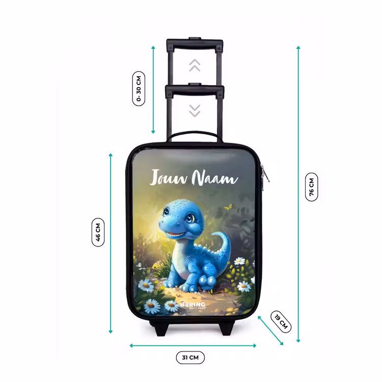 Kinderkoffer met naam - Zwart - Branco Brontosaurus — 6