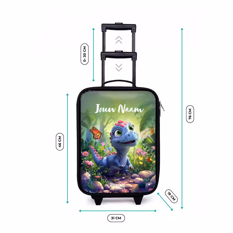 Kinderkoffer met naam - Zwart - Donny Dino — 6