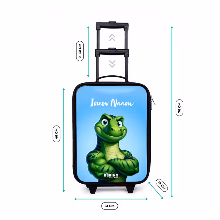 Kinderkoffer met naam - Zwart - Spierbundelsaurus — 6