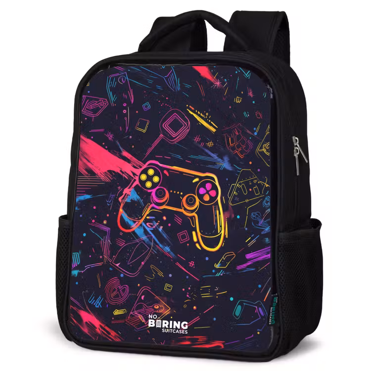 Kinderrugzak - Zwart - Gamerwereld in neonstijl — 7