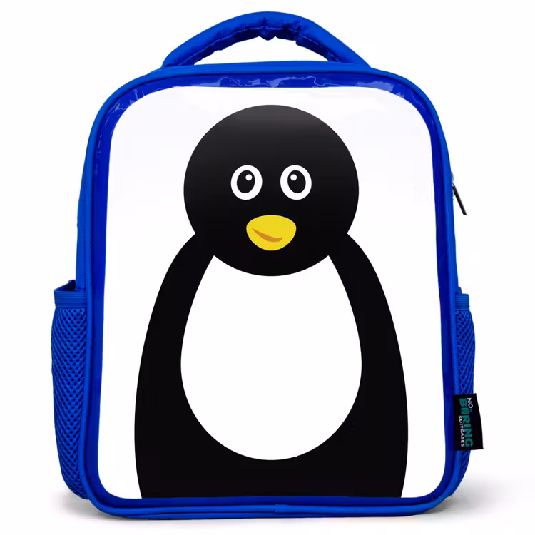 Kinderrugzak - Blauw - Dierenportret - Pinguïn - kinderen — 1