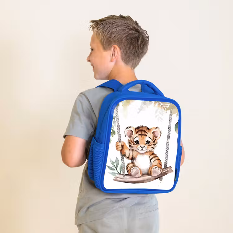 Kinderrugzak - Blauw - Tijger - Dier - Kinderen - Jungle — 3