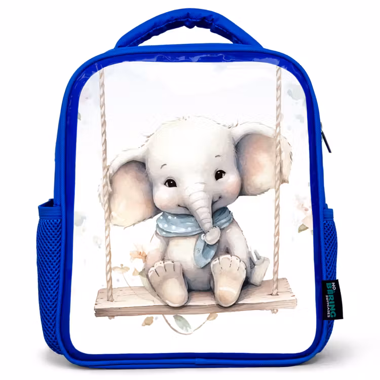 Kinderrugzak - Blauw - Olifant - Dier - Kinderen — 1