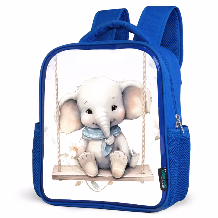 Kinderrugzak - Blauw - Olifant - Dier - Kinderen — 9
