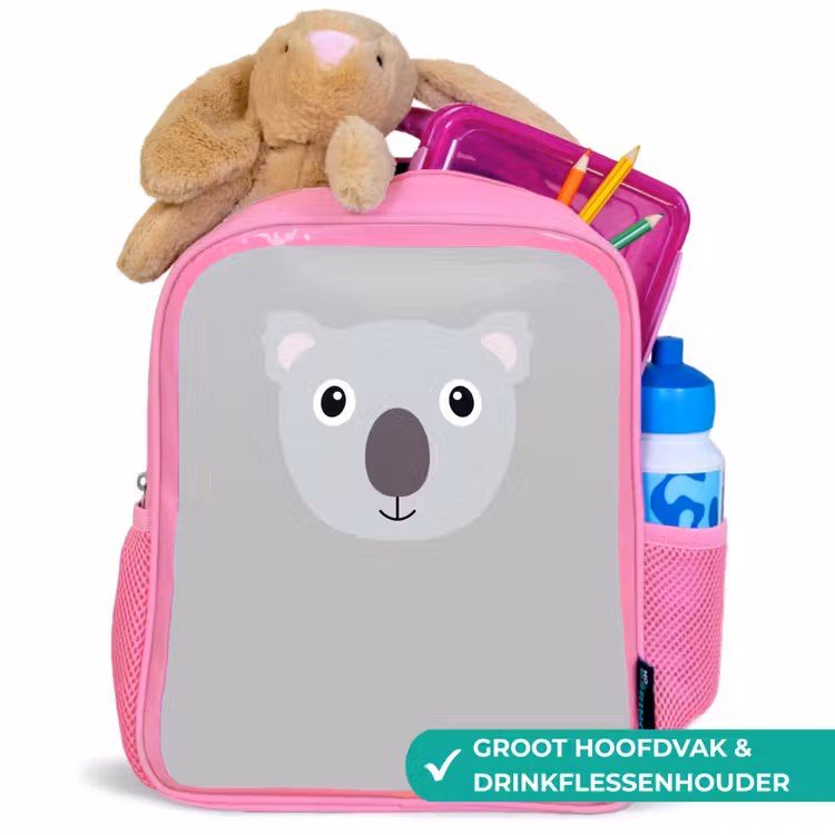 Kinderrugzak - Roze - Dierenportret - Koala - grijs — 2