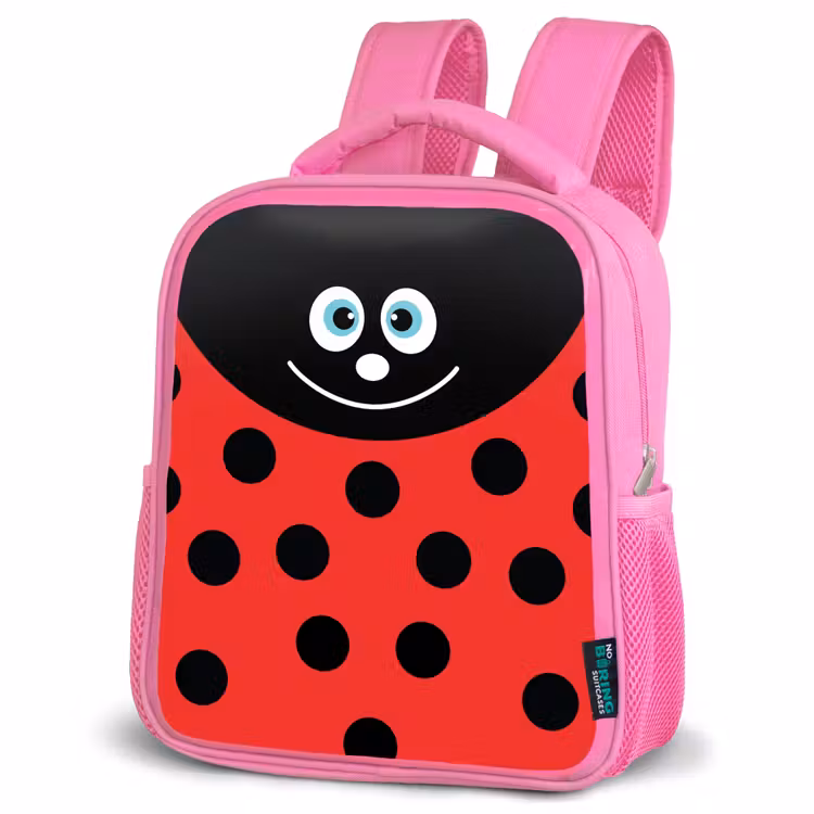 Kinderrugzak - Roze - Dierenportret - Lieveheersbeestje - rood — 6