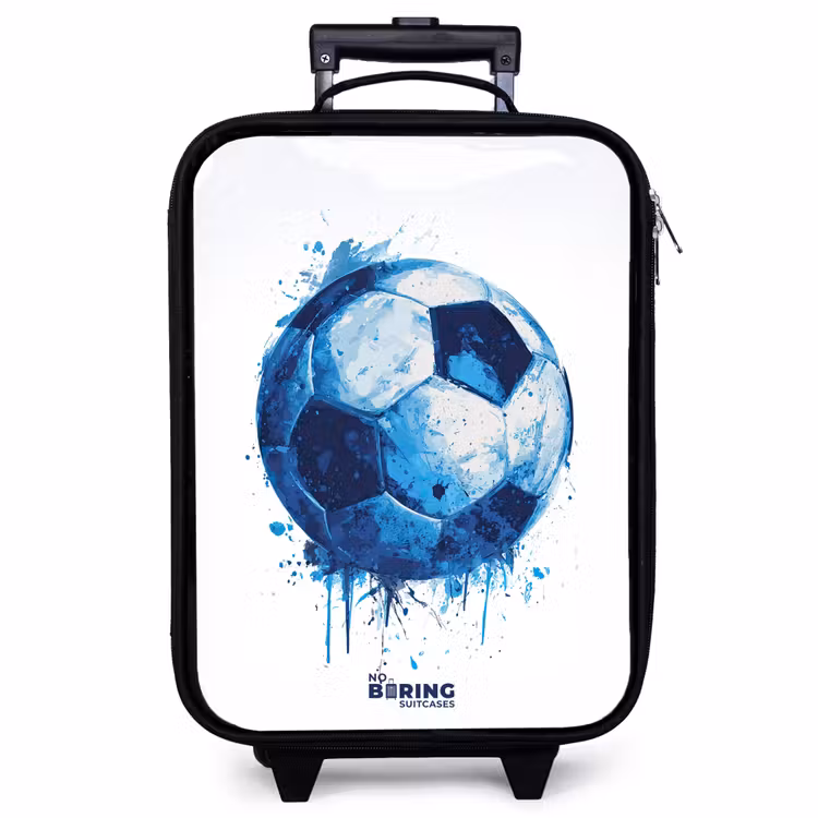 Kinderkoffer - Voetbal - Inktspatten - Blauw - Bal — 1