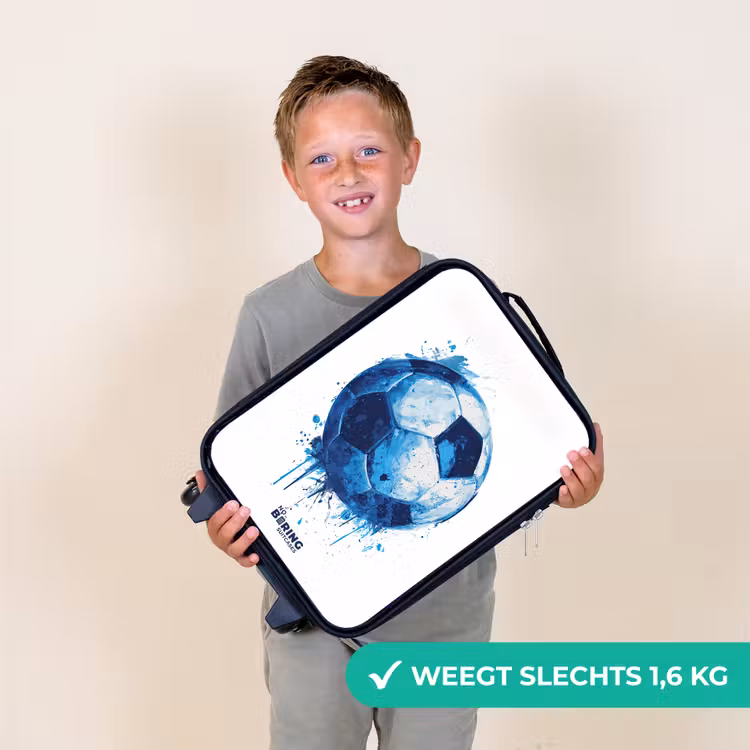 Kinderkoffer - Voetbal - Inktspatten - Blauw - Bal — 2