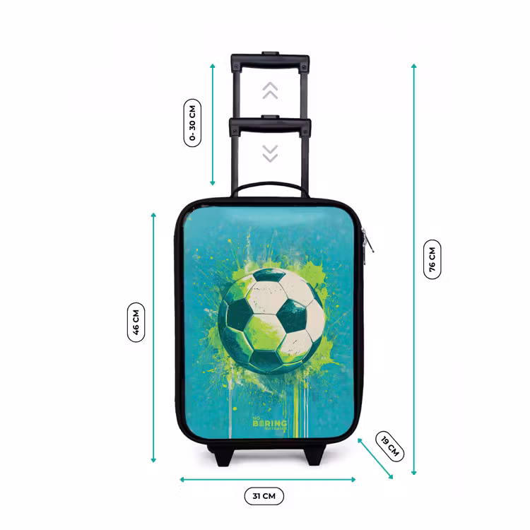 Kinderkoffer - Voetbal - Verfspatten - Groen - Blauw — 6