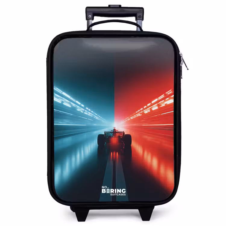 Kinderkoffer - Baan - Raceauto - Neon - Rood — 1