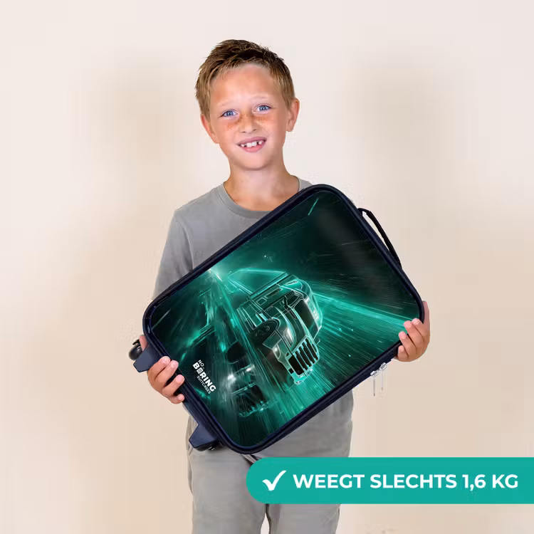 Kinderkoffer - Vrachtwagen - Neon - Groen - Stad — 2