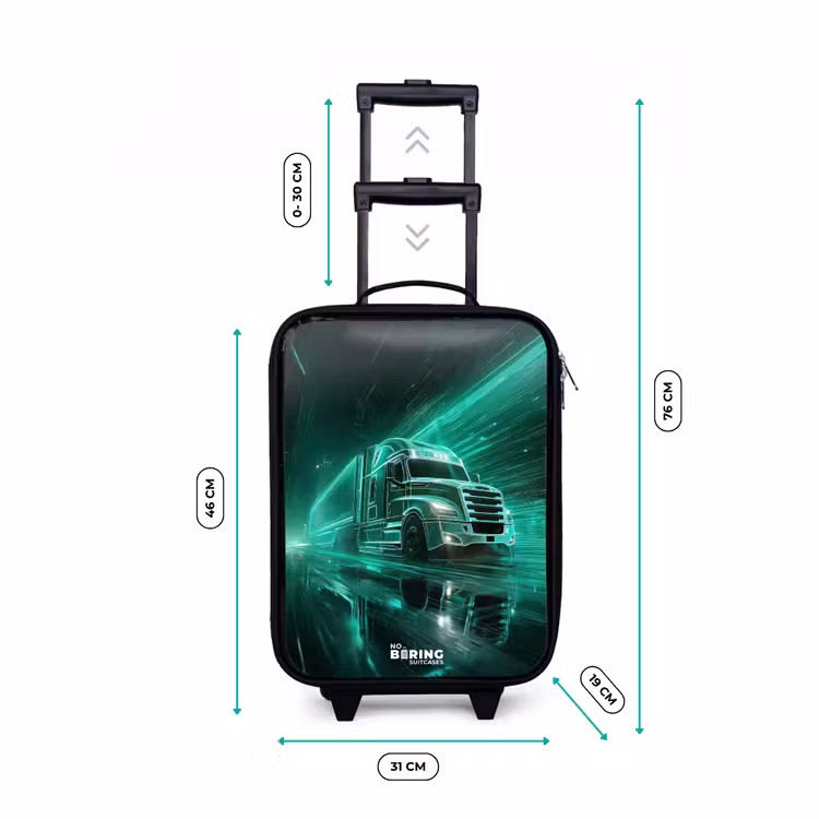 Kinderkoffer - Vrachtwagen - Neon - Groen - Stad — 6
