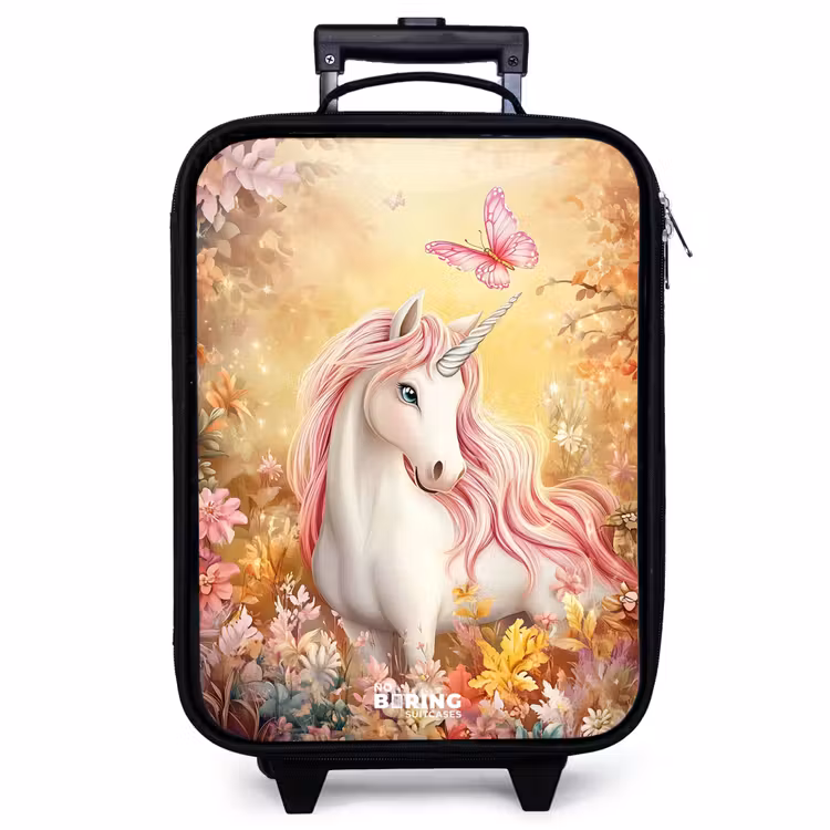Kinderkoffer - Eenhoorn - Vlinder - Roze - Manen — 1